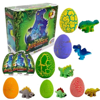 #sbabam Funny Box Mega Jurassic Eggs, Spielzeug ab 3 Jahre, 3er-Pack, Dinosaurier Spielzeug für Kinder, die aus Magischen Eiern Geboren Werden - Ideal als Baby Geschenk