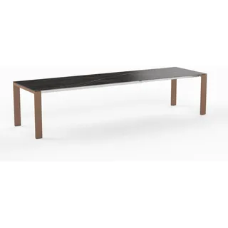 Auszugstisch Oslo Gestell kupfer - 210/270 x 95 cm Keramik dark night