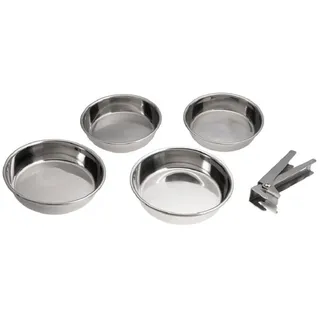 Lotusgrill Grillschale 3,1 cm Edelstahl Silber/Weiß