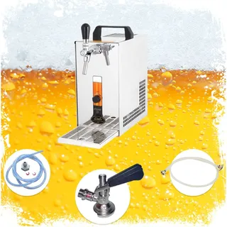 Komplett Set - Zapfanlage, Bierzapfanlage, Bierzapfen PYGMY 20/K mit Membranpumpe, 1-leitig Trockenkühlgerät aus Edelstahl, 25 Liter/h, Green Line, Flach