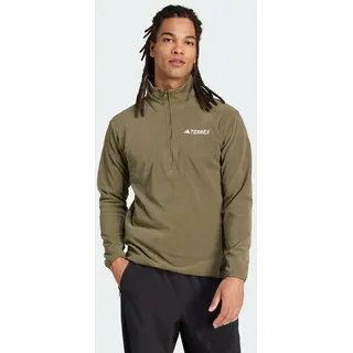 adidas Multi Essentials Fleece Mit Halbem Reißverschluss - Olive Strata - 2XL