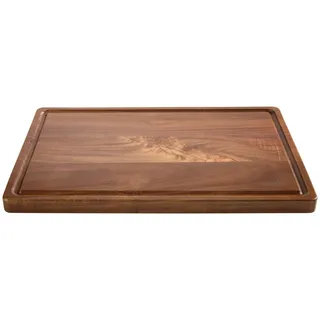 Homeware Profession. Schneidebrett , Akaziefarben , Holz , Akazie , massiv , 46x30x2.5 cm , Lfgb , Saftrille , Küchenzubehör, Schneidebretter