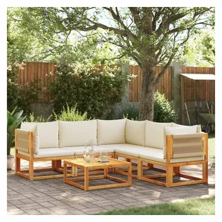 vidaXL Gartensofa-Set 6-tlg. Holz Akazie braun