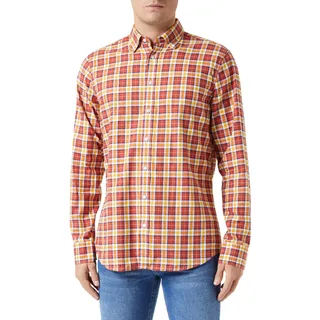 Seidensticker Herren Shaped Fit Langarm Hemd, Orange, 40 EU