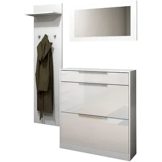 borchardt Möbel Garderoben-Set Oliva 3 Stk. tlg. Weiß