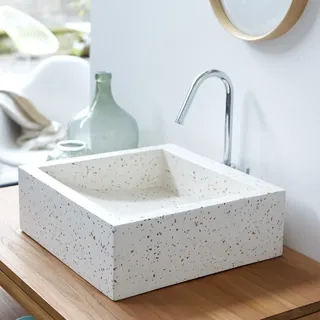 Pegase - Waschbecken aus Terrazzo Konfetti b. 39 cm