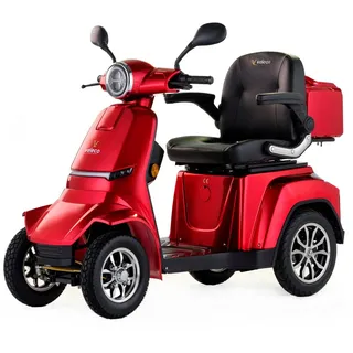 VELECO GRAVIS - Elektromobil - 1000W - LED Beleuchtung - 4- Rad Seniorenmobil -Mobilitätsroller - Rot
