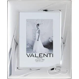 Valenti&Co Bilderrahmen aus Silber, 18 x 24 cm, ideal als Geschenk für Hochzeit oder für Mama und Papa.