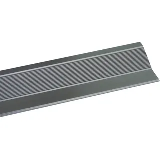 Amig - Bodendichtleiste - 720 mm x 40 mm - Stufenübergangsleiste und Klebstoff - Kantenabdeckung für Holzverbindungen aus Holz, Parkett, Terrassendielen, Marmor und Fliesen - Aluminium silber