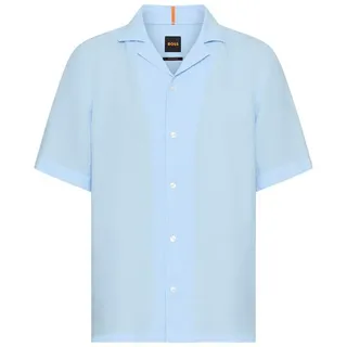 Boss ORANGE Kurzarmhemd »Rayer« aus Leinen, blau