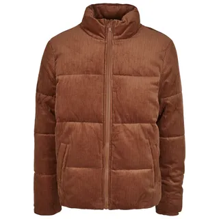 URBAN CLASSICS Boxy Corduroy Puffer Jacke - Orange - L