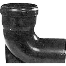 Purus, Zubehör Sanitärinstallation, Fodbøjning 110mm x 87,5°, kort - sort PP