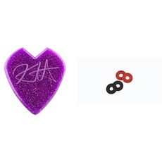 Médiators Jim Dunlop Kirk Hammet - Violet Kirk Hammet Purple Sparkle Jazz sachet de 6 & Fender 990819000 Gurtblöcke
