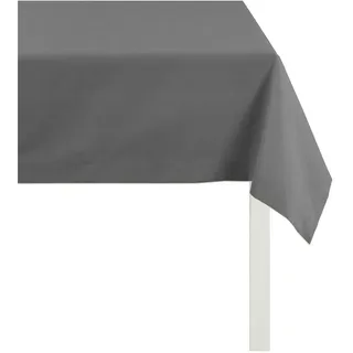 Tischdecke APELT "4362 Rips - UNI" Gr. 4, grau (dunkelgrau), B:140cm L:250cm, Baumwolle, Polyester, Tischdecken, Tischdecke, Wasser- und Schmutzabweisend