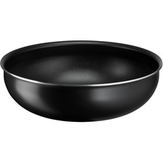 Lagostina Ingenio Essential Plus Wok-Wok Ø 28 cm, antihaftbeschichtete Aluminiumpfanne für Gas und Backofen, mit Thermosignal-Kochdisplay, nutzbar mit abnehmbarem Griff