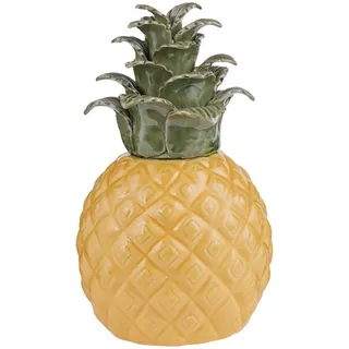 Butlers Dekofigur Pina Colada Ananas , Gelb , Keramik , 12x23x12 cm , Dekoration, Dekofiguren & Skulpturen, Dekoobjekte