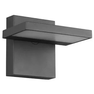 AUßENWANDLEUCHTE , Anthrazit, Weiß , Metall, Kunststoff , F , 15x12 cm , schwenkbar , Lampen & Leuchten, Leuchtenserien