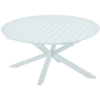 Gartentisch rund ausziehbar - Aluminium - 150/200 cm - Weiß - YOHA von MYLIA