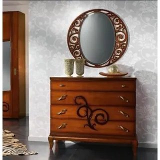 Kommode + Spiegel Set 2tlg. Modern JVmoebel - Braun