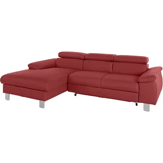 Cotta Eckcouch Kunstleder 2-Sitzer rot