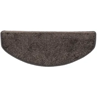 Pergamon Velours Stufenmatte Triumph 15Er-Set , Anthrazit , Textil , Rund , 24x65 cm , rutschfeste Unterfläche , Teppiche und Böden, Bodenbeläge