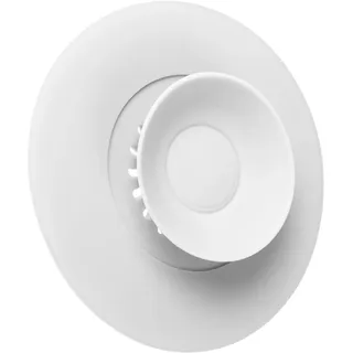 Universal Abfluss Stöpsel, 1 Stück, Ø 11 cm, Weiß, Silikon, für bis Ø 100 mm Ventilablauf, Essensreste - und Haarsieb Filter, Ablauf Sieb für Spüle, Waschbecken, Badewanne, Stopfen Küche Bad Set