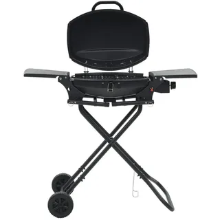 vidaXL Gasgrill Tragbar schwarz