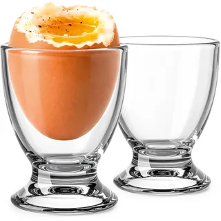 Glasmark KROSNO 1992 Eierbecher Glas 12er Set für Frühstück und Brunch
