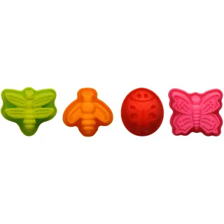 Premier Housewares Mini Kuchen Formen, 4er Set Silikon, Marienkäfer, Schmetterling, Libelle, Biene