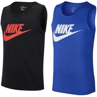 Nike Herren Tanktop Sportswear, Black/Habanero Red, 2XL, AR4991-010