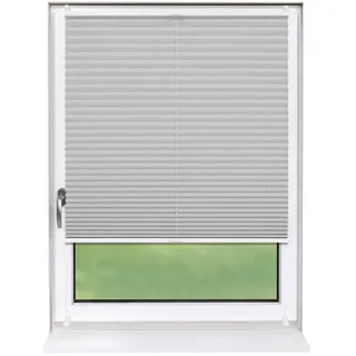 Deco-Raum Plissee Basic 60 x 150cm Klemmfix ohne Bohren , Silberfarben , Textil , 60x150 cm , Heimtextilien, Vorhänge, Plissees