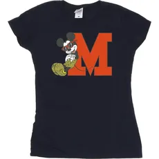 Disney, Damen, Shirt, Mickey Mouse Leopard Trousers TShirt, Blau, (L)