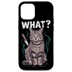 Hülle für iPhone 14 Katze Messer Design Witzige Tier Katzen
