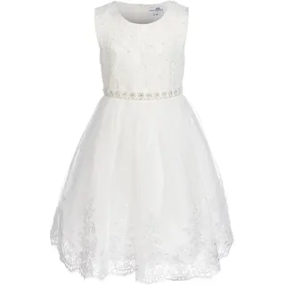 Happy Girls Mädchen Festliches Mit Spitzenoberteil Kleid Für Besondere Anlässe, Ecru, 86 EU
