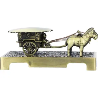 Terra Cotta Kriegerfigur – Vintage Style Pferdewagen, originelles Souvenir aus Xi'an, ideal als kreative Dekoration für Zuhause oder Büro