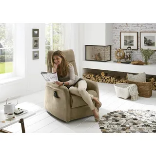 Hukla Sessel HU-RV15025 Wahlweise 1- oder 2-motorische Verstellung inkl. Aufstehhilfe 78 x 108 x 90 cm Beige