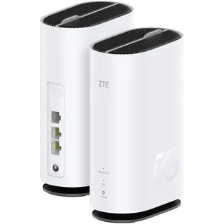 ZTE G5C Modem Router 5G mit SIM, WI-Fi 6 Dual-Band AX1800, 2 Gigabit Ethernet Ports (RJ11), Qualcomm SDX55 Platform, Elegantes Design mit integrierten Antennen, LED für WLAN und Netzwerk, WPS-Taste