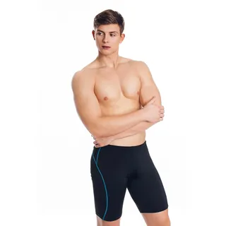 Aqua-Speed Herren Badehose - Halblang - Perfekt Atmungsaktive Material - Beständig Gegen Chlor Und UV-Strahlung - #AsBLAKE, Navyblau/Blau, XL
