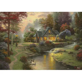 Schmidt Spiele Puzzle Thomas Kinkade, Friedliche Abendstimmung, 1000 Teile
