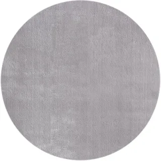 merinos Teppich »Loft 37« rund 16 mm Höhe Kunstfellteppich besonders weich und kuschelig, Fell Haptik, grau
