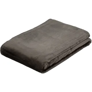 Gözze - Wohn- und Kuscheldecke, Memphis, Hohes Stoffgewicht 300 g/m2, 220 x 240 cm - Braun