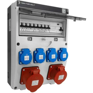 Doktorvolt Baustromverteiler Wandverteiler Komplett Verdrahtet 32A 16A 230V