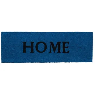 Relaxdays Fußmatte schmal Home Dunkelblau,Schwarz
