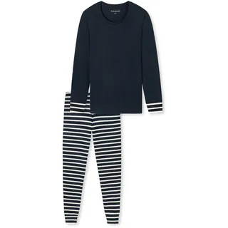 SCHIESSER Schlafanzug gestreift Blau 42