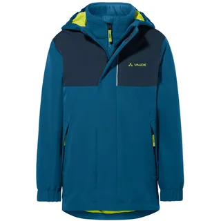 Vaude Caprea 3in1 Jacket, eingezippte Fleecejacke aus kuscheligem Sherpa-Fleece, wasserdicht, winddicht und atmungsaktiv, shore Blue - 104