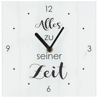 Wanduhr , Multicolor , Glas , 20x20x3.1 cm , Dekoration, Uhren, Wanduhren