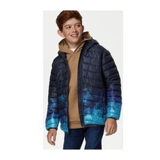 Boys M&S Collection StormwearTM Lightweight Padded Jacket (6-16 Yrs) - Navy Mix, Navy Mix - 14-15 Years