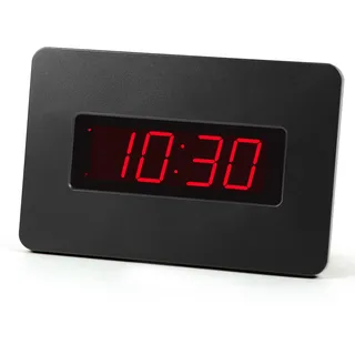 Timegyro Digital LED Wecker Wanduhr,1.4" LED Zeitanzeige Batterie betriebene Uhr Helligkeit einstellbar für Schlafzimmer, Wohnzimmer, neben, Tischplatte