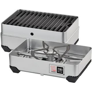 Enders® PACE (Campinggrill), Grill, Kocher, Camping, effizientes Grillen, sicheres Kochen, platzsparend, Edelstahl Topfträger#1840