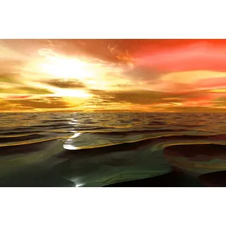 Papermoon Fototapete »Meer bei Sonnenuntergang«, bunt